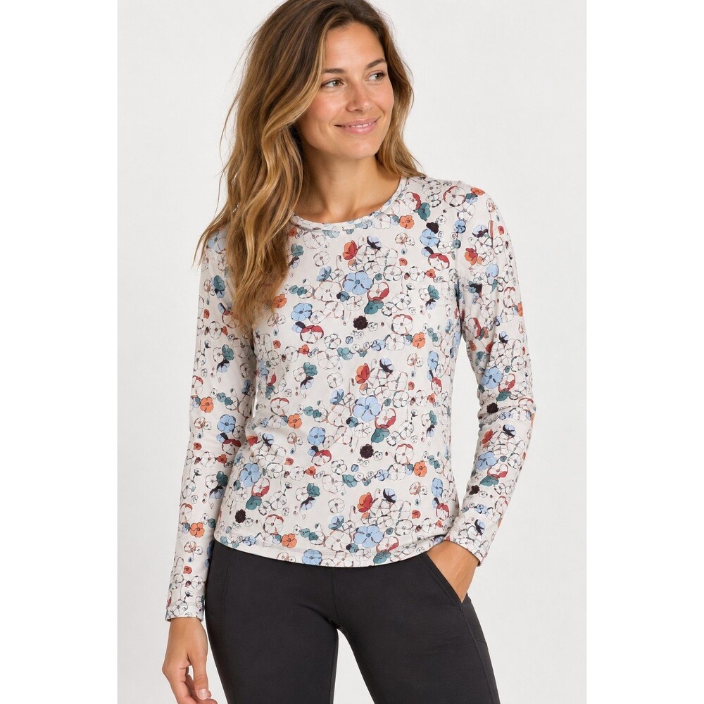 Patagonia Capilene Performance Baselayer Women’s M Floral Long Sleeve Made USA